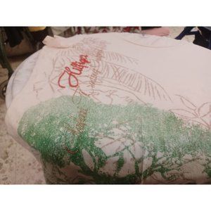 Vintage Tommy Hilfiger Womens Decorated T-Shirt XL Cream Short Sleeve